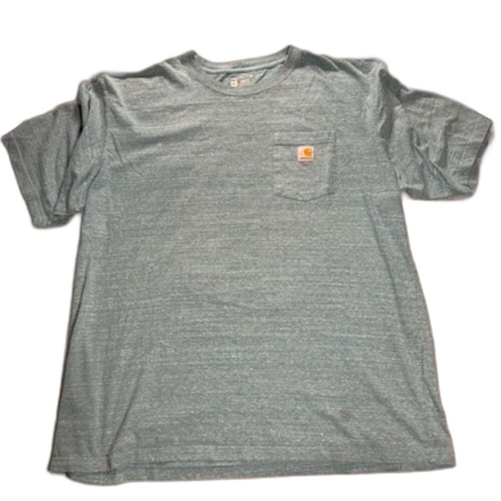 Carhartt K87 Pocket T Shirt Men's 2XL Teal Heather Loose Fit Workwear